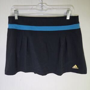 NWT Adidas Athletic Workout Mini Skort Black And Blue Size Medium
